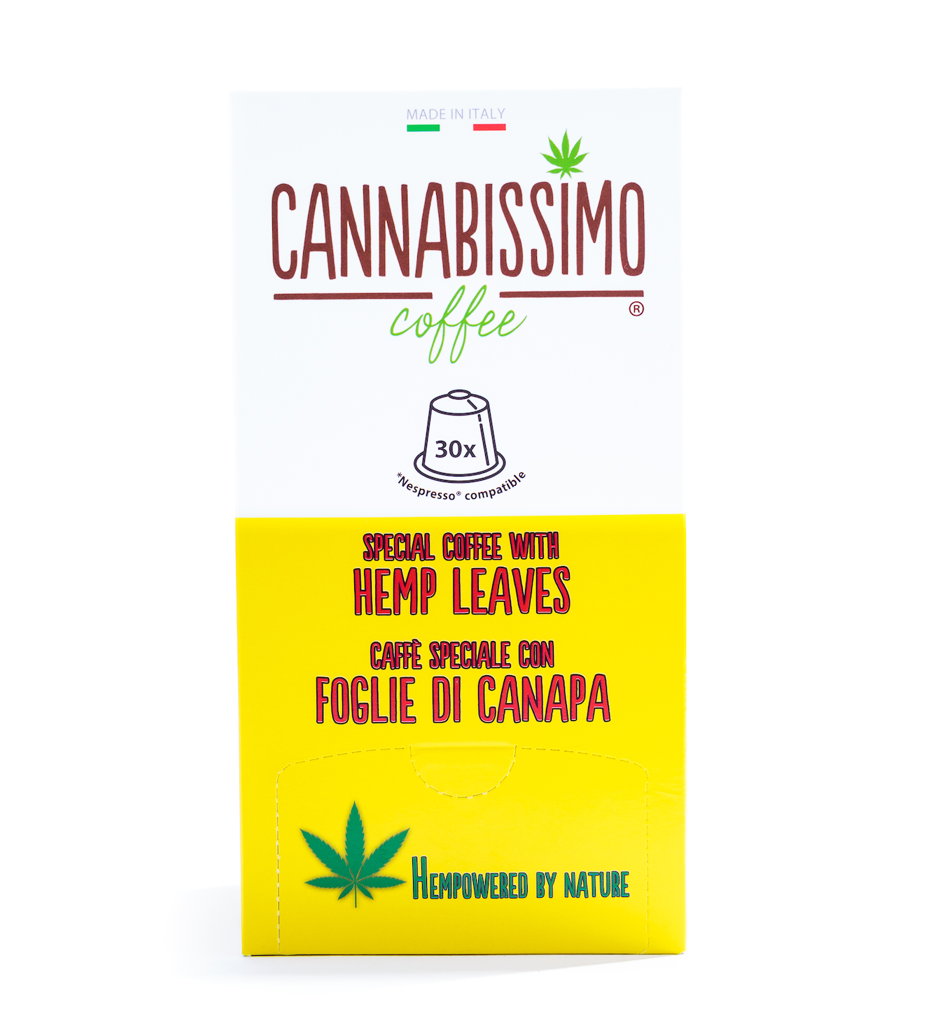 Cialde Modose di Caffè Cannabissimo con Foglie di Canapa