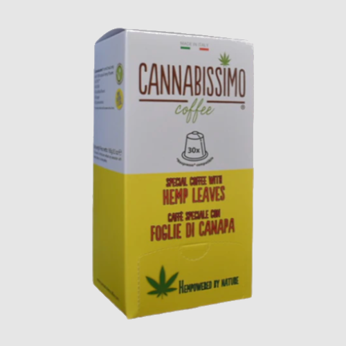 Cápsulas Cannabissimo con hojas de cáñamo (compatibles con Nespresso®)