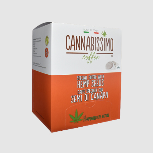 Modest Cannabissimo Coffee Pods with Hemp Seeds