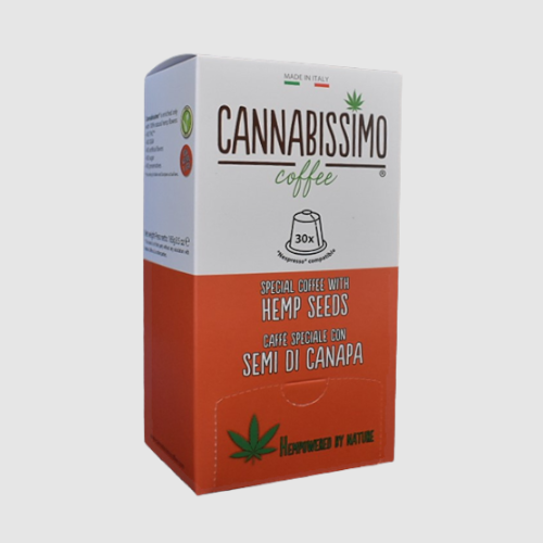 Cápsulas Cannabissimo con semillas de cáñamo (compatibles con Nespresso®)